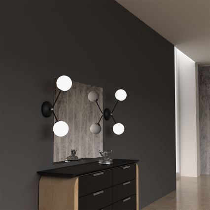 Аплик JOY 2xE14/40W/230V черен/лъскав хром