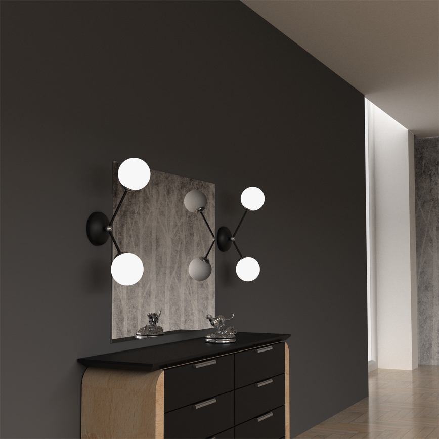 Аплик JOY 2xE14/40W/230V черен/лъскав хром