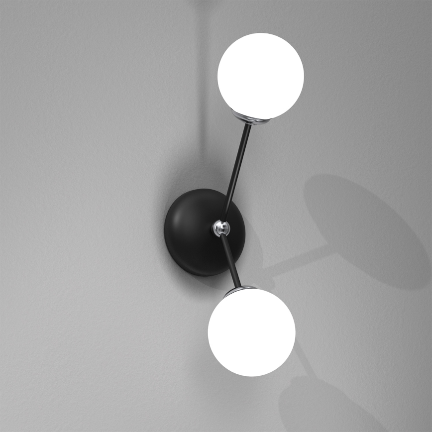 Аплик JOY 2xE14/40W/230V черен/лъскав хром