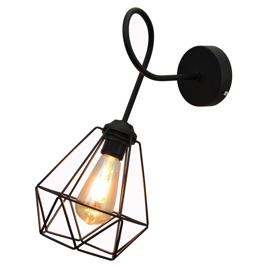 Аплик KARO 3xE27/15W/230V черен