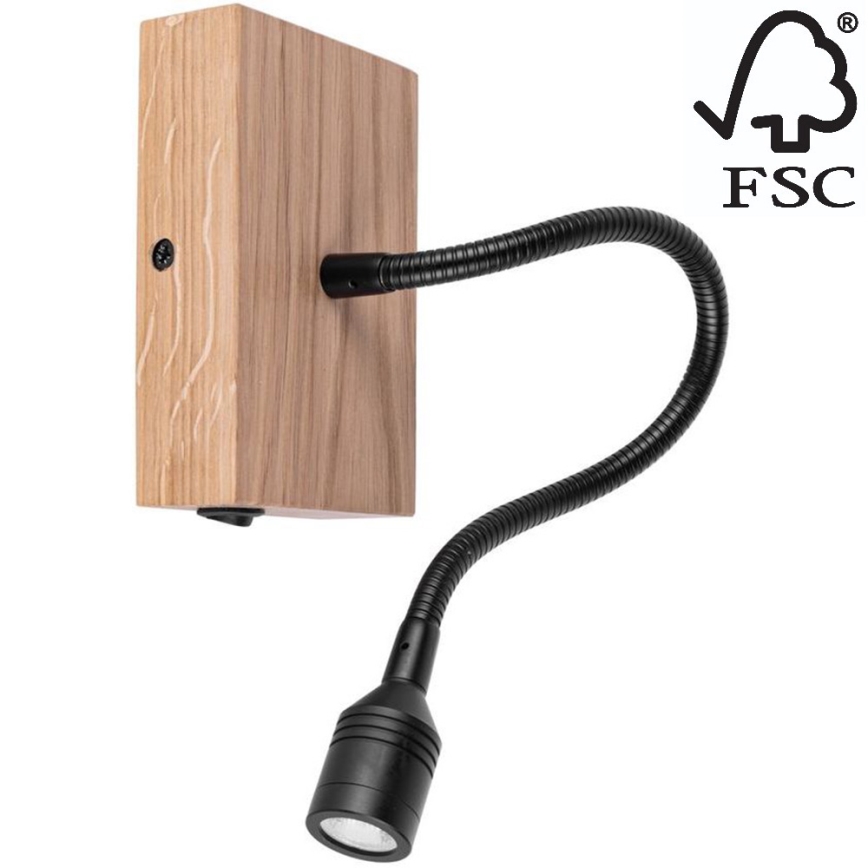 Аплик LECTOR LED/2,5W/230V дъб – FSC сертифицирано