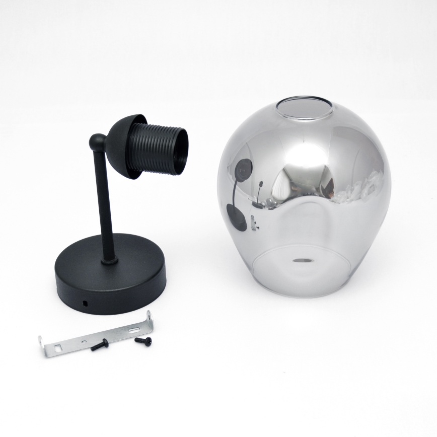 Аплик LILI 1xE27/15W/230V черен/сив