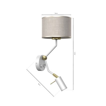 Аплик LINO 1xE27/40W/230V + 1xGU10/MR11/7W