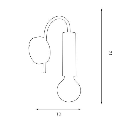 Аплик LOPPE 1xE27/60W/230V черен