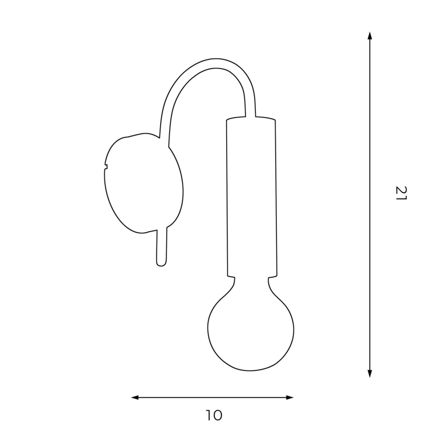 Аплик LOPPE 1xE27/60W/230V черен