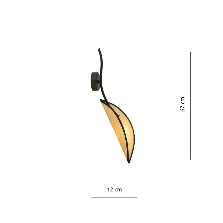 Аплик LOTUS 1xE14/10W/230V черен/бежов