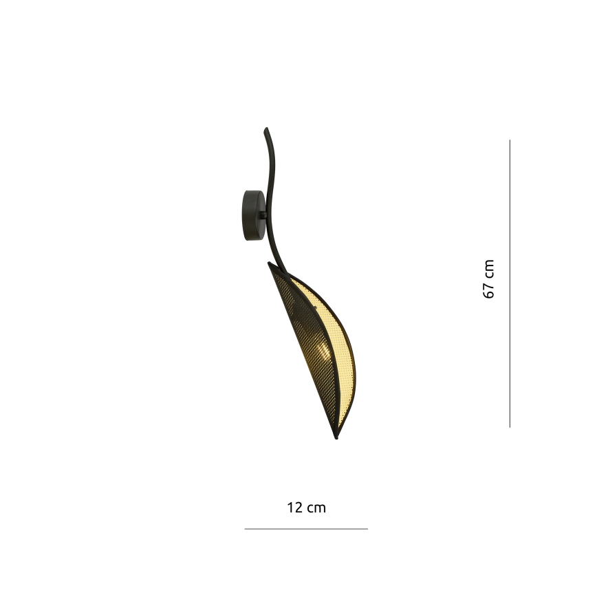 Аплик LOTUS 1xE14/10W/230V черен/златист