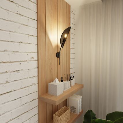 Аплик LOTUS 1xE14/10W/230V черен/златист