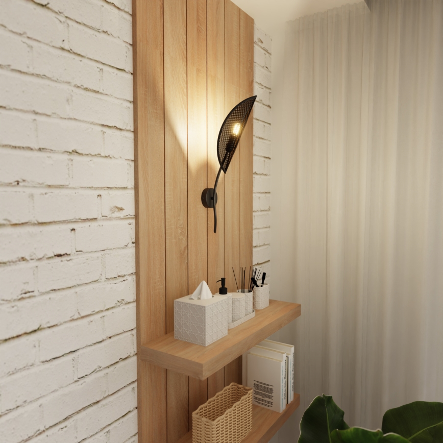 Аплик LOTUS 1xE14/10W/230V черен/златист