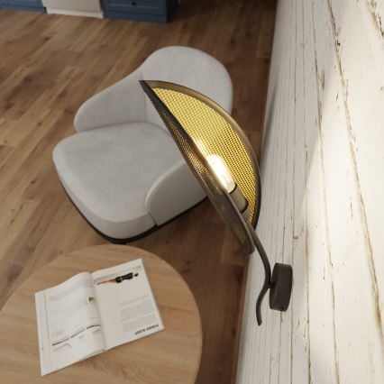 Аплик LOTUS 1xE14/10W/230V черен/златист