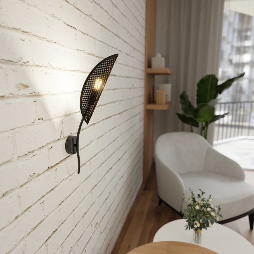 Аплик LOTUS 1xE14/10W/230V черен/златист