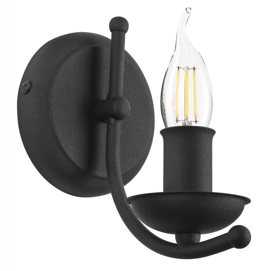 Аплик LUCY 1xE14/60W/230V черен