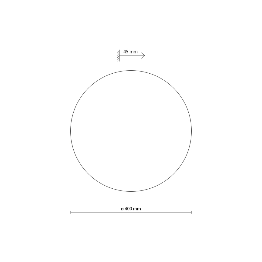 Аплик LUNA 4xG9/8W/230V Ø 40 см черен