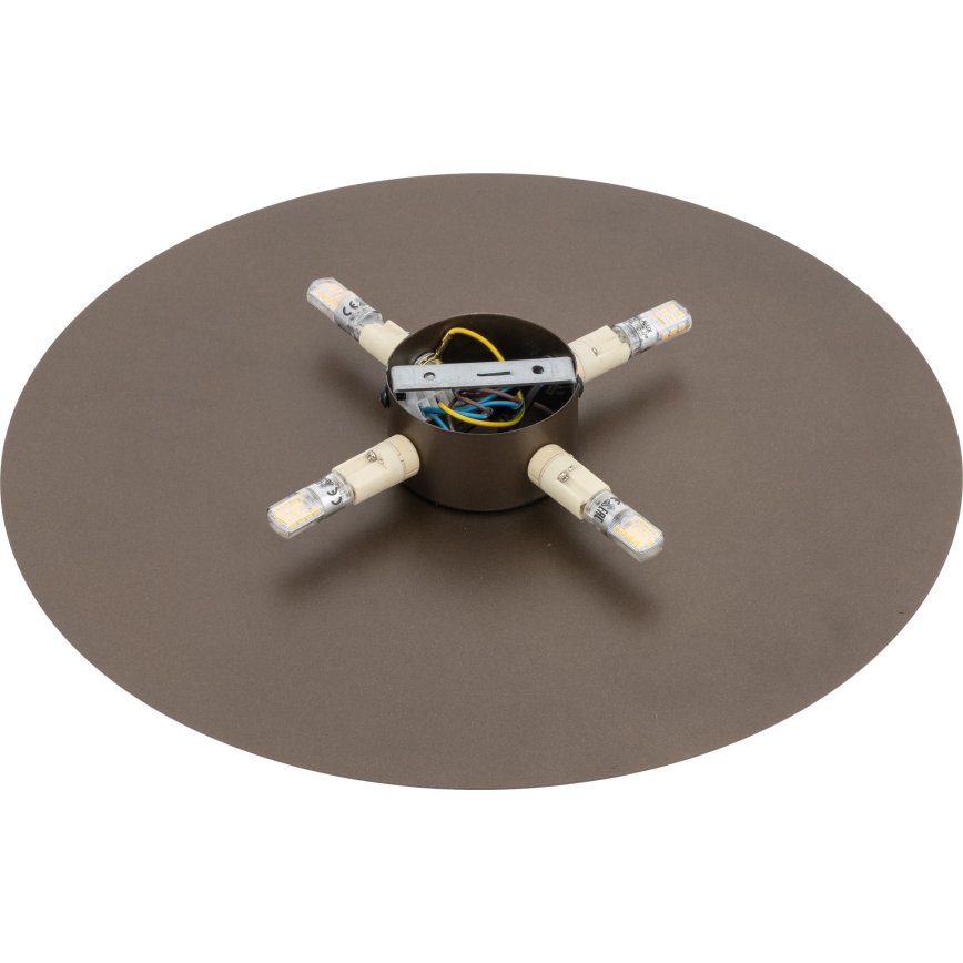 Аплик LUNA 4xG9/8W/230V Ø 40 см кафяв