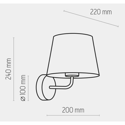 Аплик MAJA 1xE27/15W/230V бял