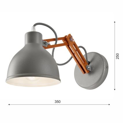 Аплик MARCELLO 1xE27/60W/230V бук
