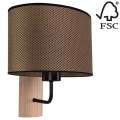 Аплик MERCEDES 1xE27/25W/230V кафяв/дъб – FSC сертифицирано