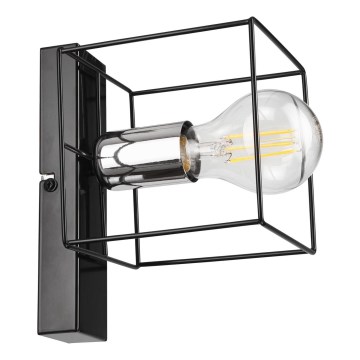 Аплик MIKA 1xE27/60W/230V черен/лъскав хром