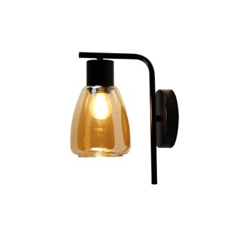 Аплик MOLDO 1xE27/40W/230V черен/опушен бежов