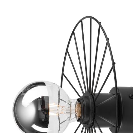 Аплик MONTANA 1xE27/15W/230V Ø 30 cm черен