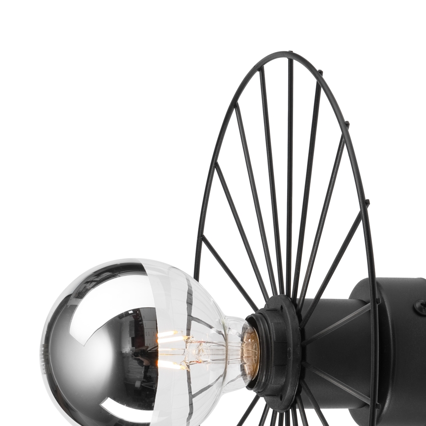 Аплик MONTANA 1xE27/15W/230V Ø 30 cm черен