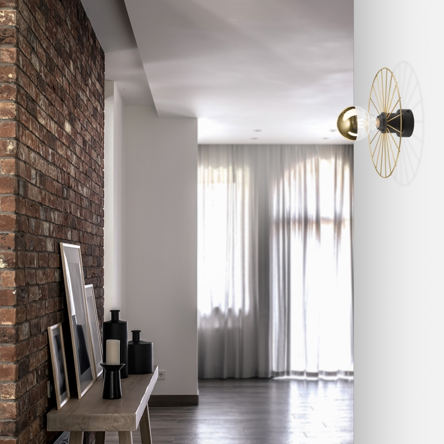 Аплик MONTANA 1xE27/15W/230V Ø 30 cm златист