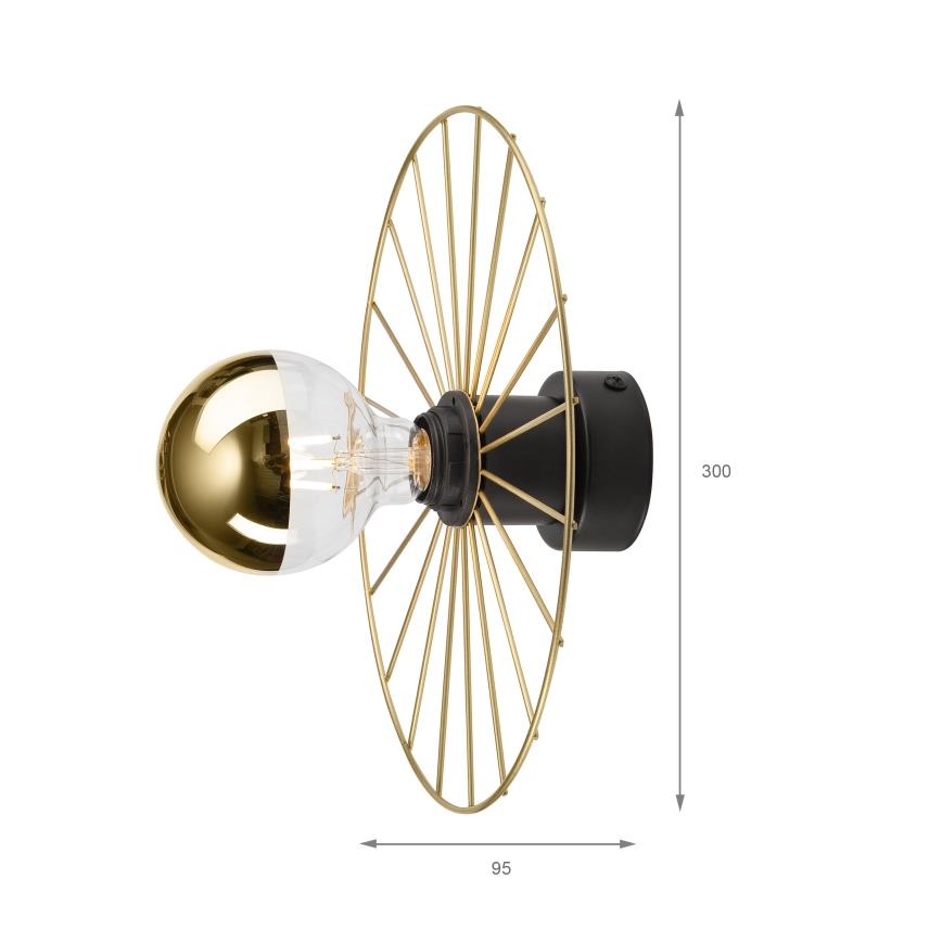 Аплик MONTANA 1xE27/15W/230V Ø 30 cm златист
