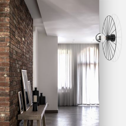 Аплик MONTANA 1xE27/15W/230V Ø 45 cm черен