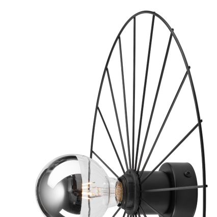 Аплик MONTANA 1xE27/15W/230V Ø 45 cm черен
