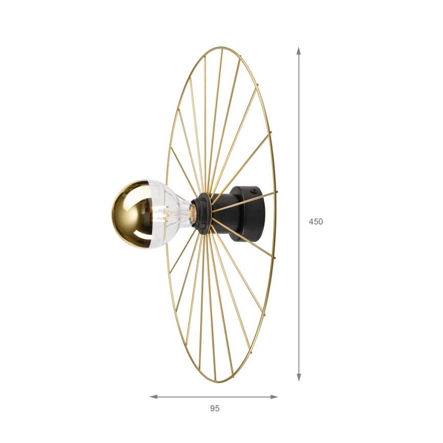 Аплик MONTANA 1xE27/15W/230V Ø 45 cm златист