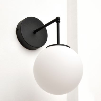 Аплик MOON 1xE27/15W/230V черен