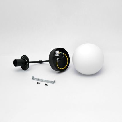 Аплик MOON 1xE27/15W/230V черен