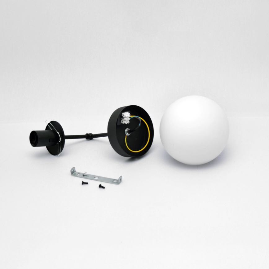 Аплик MOON 1xE27/15W/230V черен