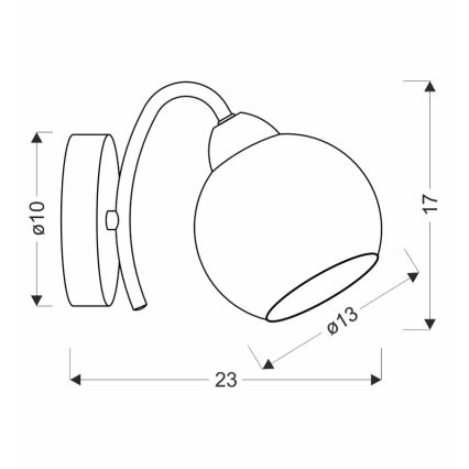 Аплик NESTOR 1xE27/40W/230V месинг