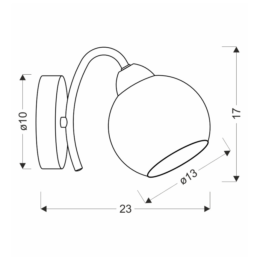 Аплик NESTOR 1xE27/40W/230V месинг