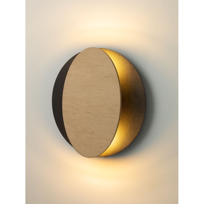 Аплик OVO 2xG9/12W/230V черен/кафяв