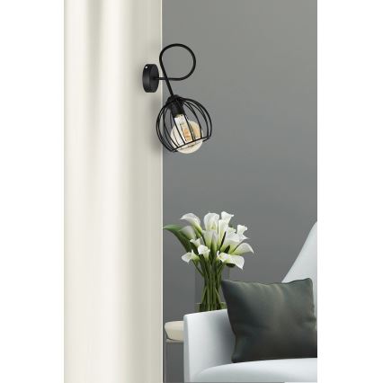 Аплик OXFORD 1xE27/15W/230V черен