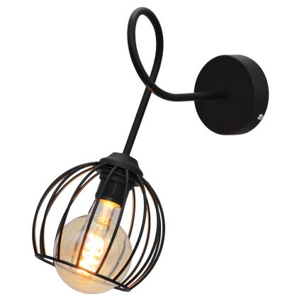 Аплик OXFORD 1xE27/15W/230V черен