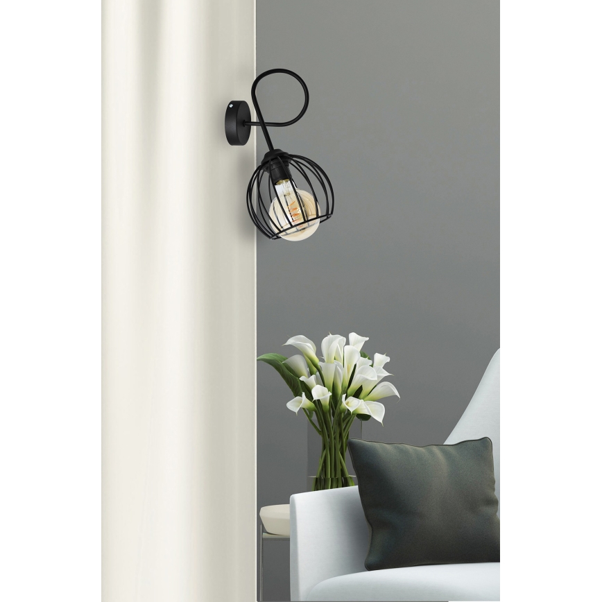 Аплик OXFORD 1xE27/15W/230V черен