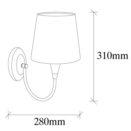 Аплик PARDO 1xE27/40W/230V