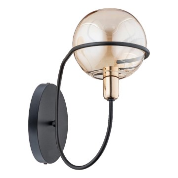 Аплик PETRA 1xE14/10W/230V черен/златист