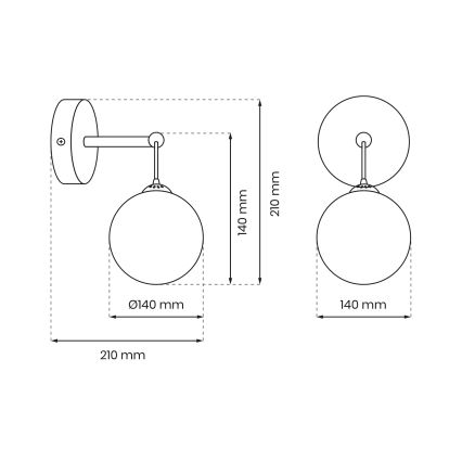 Аплик REFLEX 1xE14/40W/230V