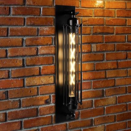 Аплик RETRO 1xE27/20W/230V черен