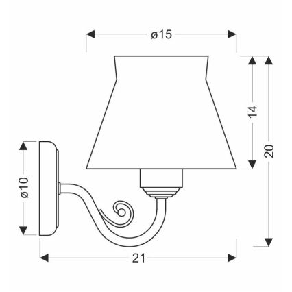 Аплик ROSSINI 1xE27/40W/230V