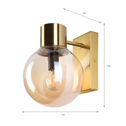 Аплик SFERIO 1xE14/5W/230V месинг/опушено бежово