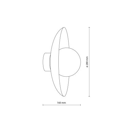 Аплик SLATE 1xG9/8W/230V Ø 28 см черен