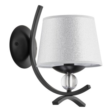 Аплик SMITH 1xE14/10W/230V черен/сребрист