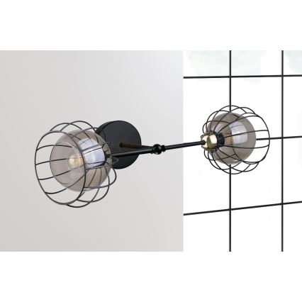 Аплик SOLO BLACK 2xE27/60W/230V черен/златист