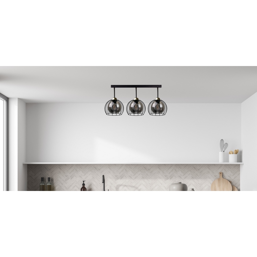 Аплик SOLO BLACK 2xE27/60W/230V черен/златист