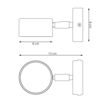 Аплик SORA 1xGX53/12W/230V черен